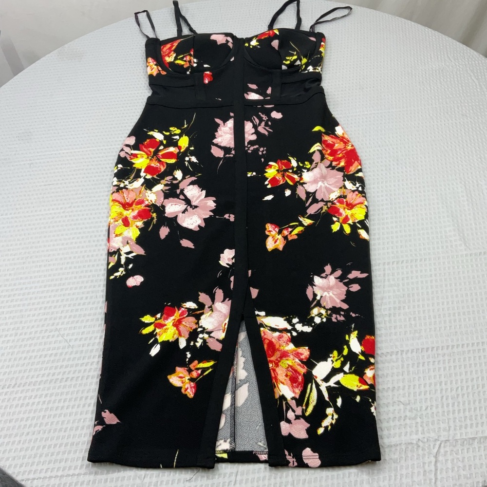 Material Girl Black Floral Dress